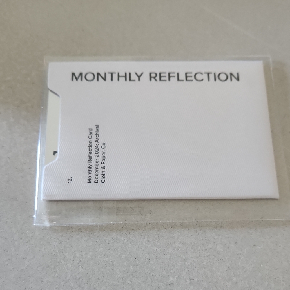 Monthly Reflection Card by Cloth & Paper Co. - White